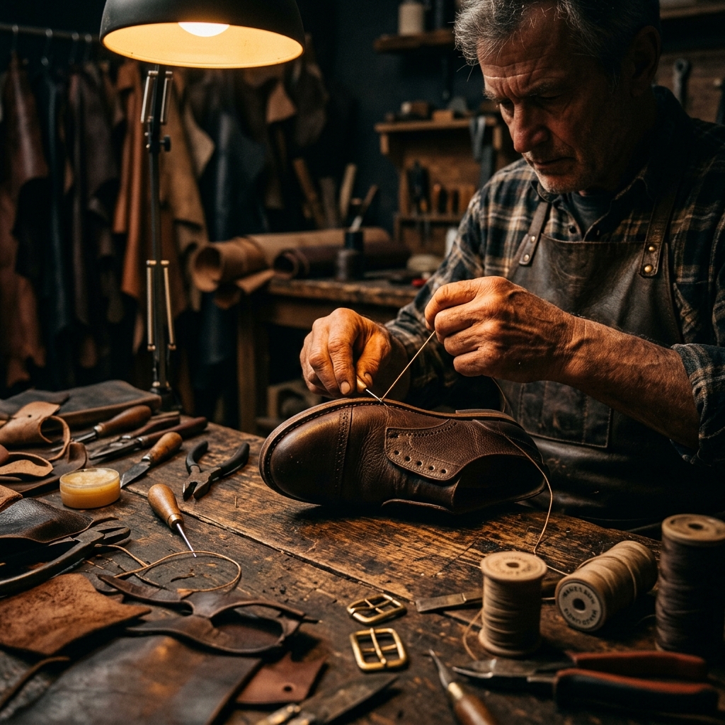 Leather Craftsman at Work
